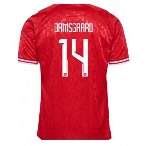 Fotbalové Dres Dánsko Mikkel Damsgaard #14 Domácí Oblečení ME 2024 Krátký Rukáv